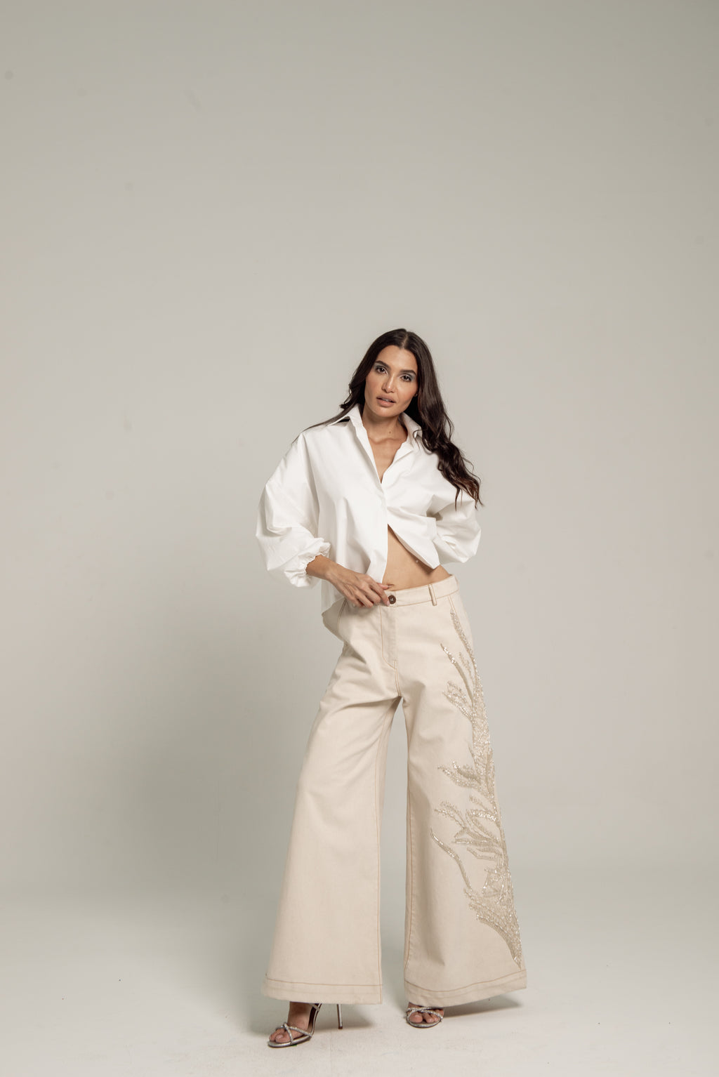 PANTALON MAREN CRUDO RECAMADO