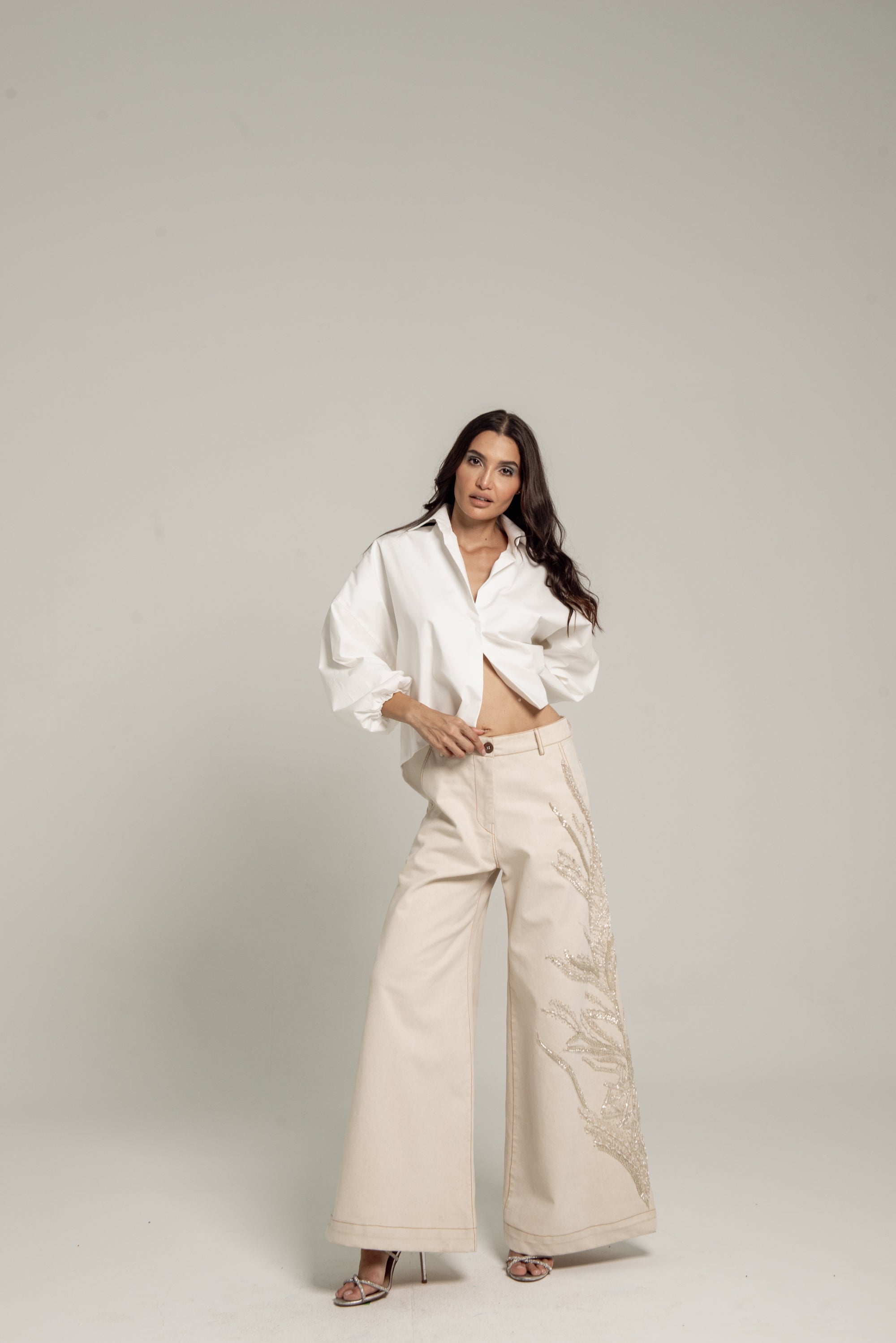 PANTALON MAREN CRUDO RECAMADO