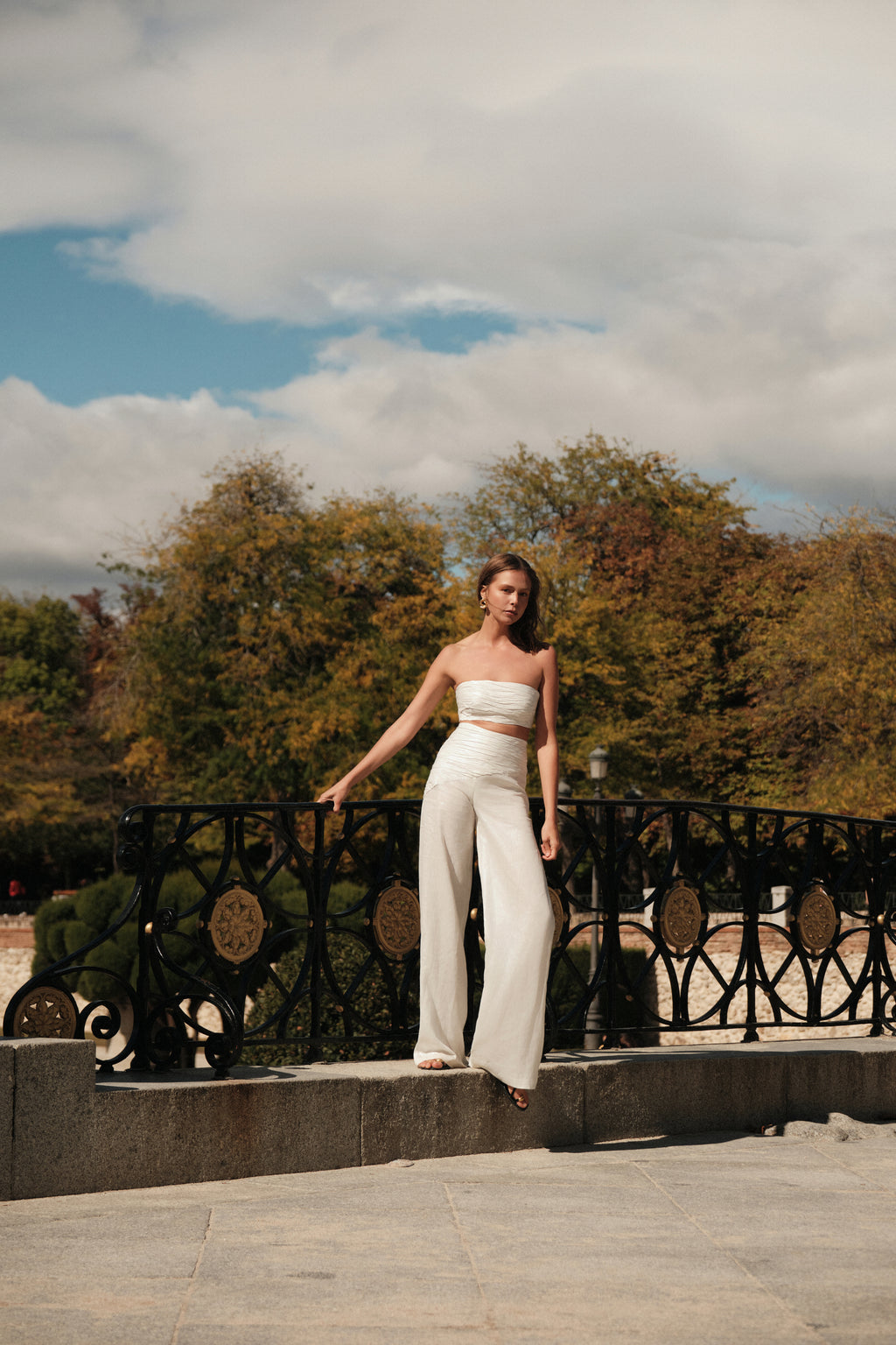 PANTALON DRAPPED IVORY
