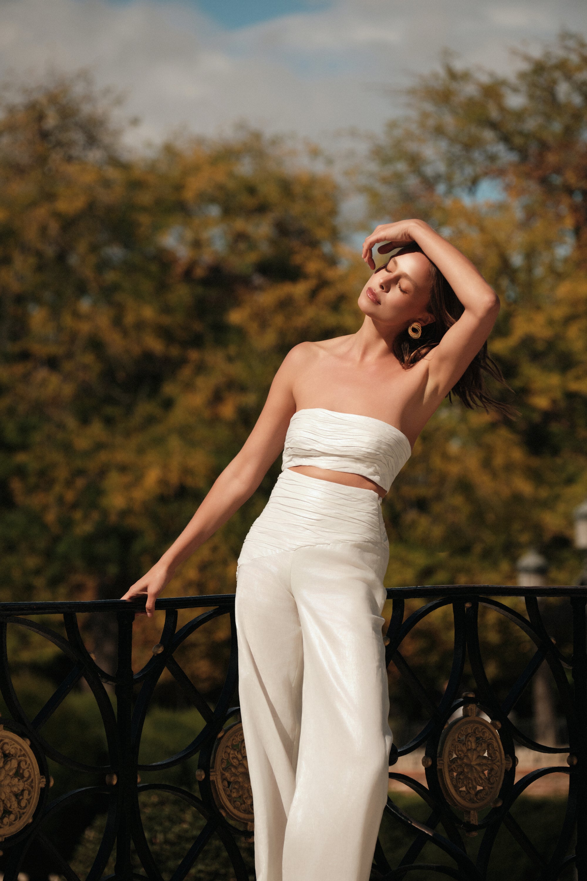 PANTALON DRAPPED IVORY