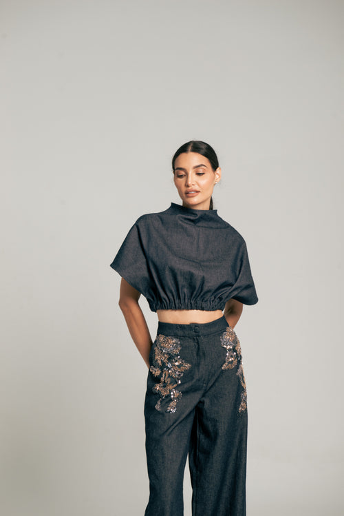 CHOMPA CROP DENIM
